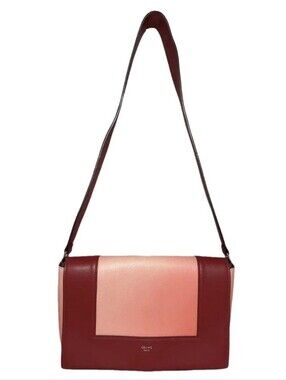 Celine Frame Bag (Vintage Phoebe Philo Era) Red & Pink Ombre Leather Flap Bag